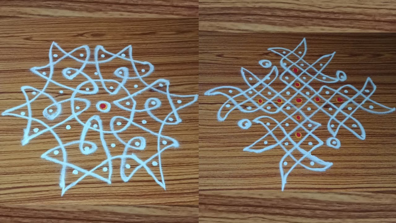 Easy sikkukolams 🌸🌸 for beginners #muggulu #dialyrangoli #rangoli #kolam #sikkukolam 