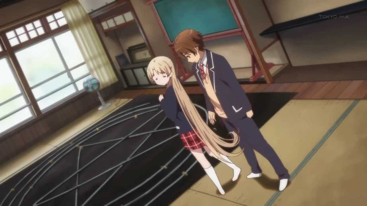 Dekomori's untied hair: 