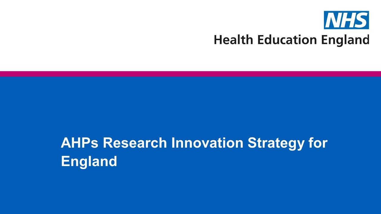 AHPs Research Innovation Strategy for England