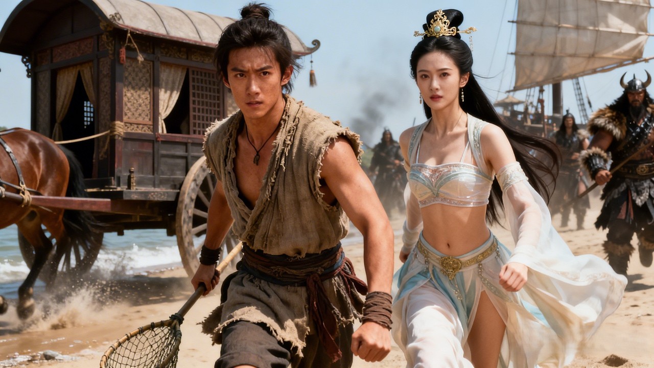 [Multi SUB] ｜异世打渔少年在江边救下失忆的大秦女帝，为躲避追杀，二人假扮夫妻踏上逃亡路！#剧能充电站 #MiniDrama#精彩大陆短剧