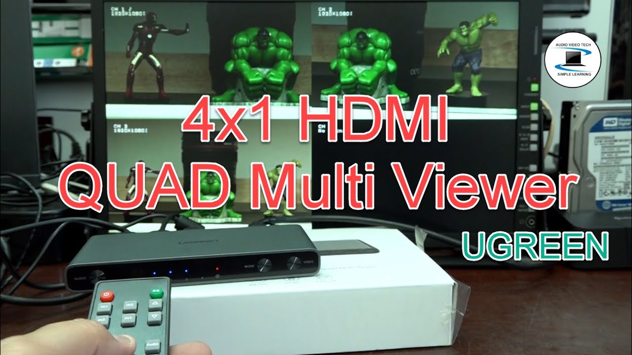 UGREEN HDMI 4x1 Quad Multi Viewer : Overview and Test with Sony Cameras.