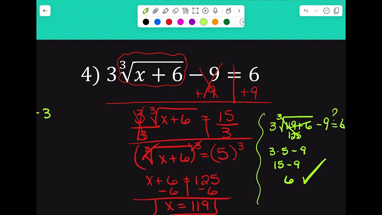A25 Radical Equations