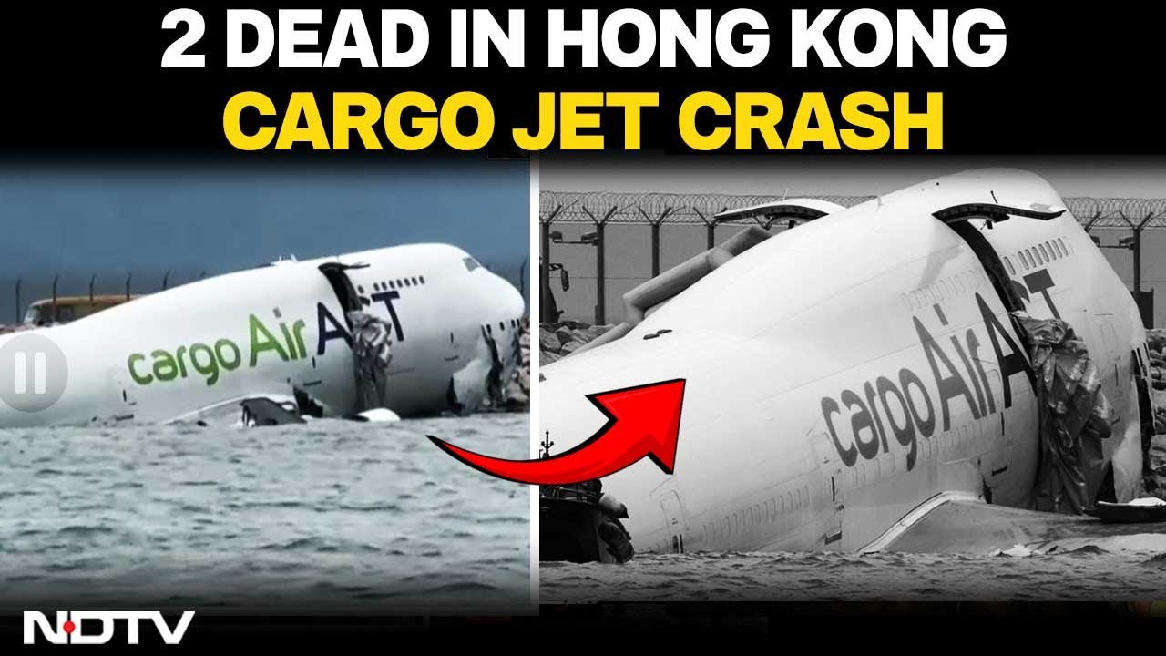 Hong Kong Plane Crash | 2 Dead As Cargo Plane Skids Off Hong Kong Airport Runway Into Sea
