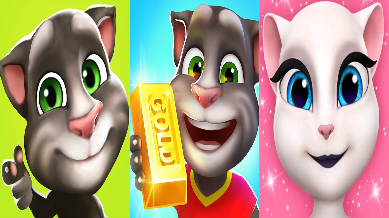 My Talking Tom vs My Talking Angela vs Talking Tom Gold Run Ep8