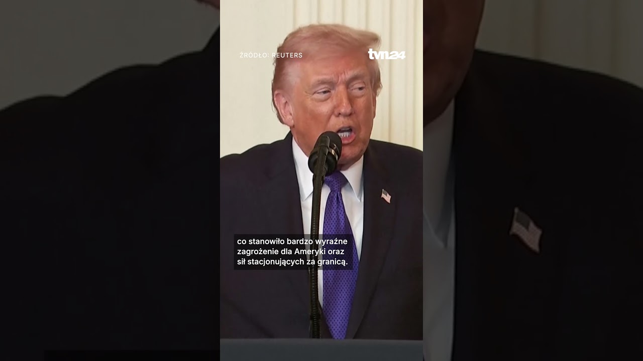 Donald Trump o ataku na Iran #tvn24