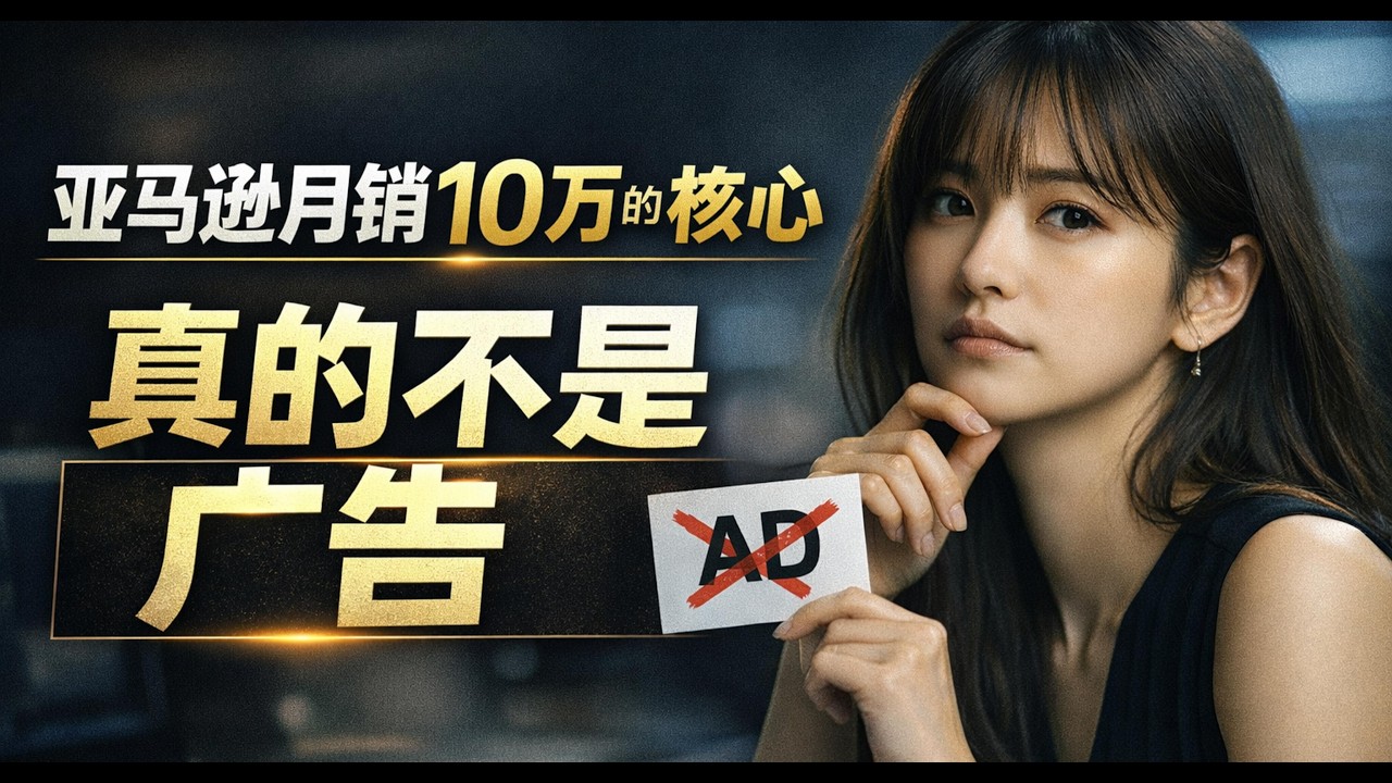 别再死磕广告了：亚马逊月销10万的底层逻辑，一条视频讲清楚！