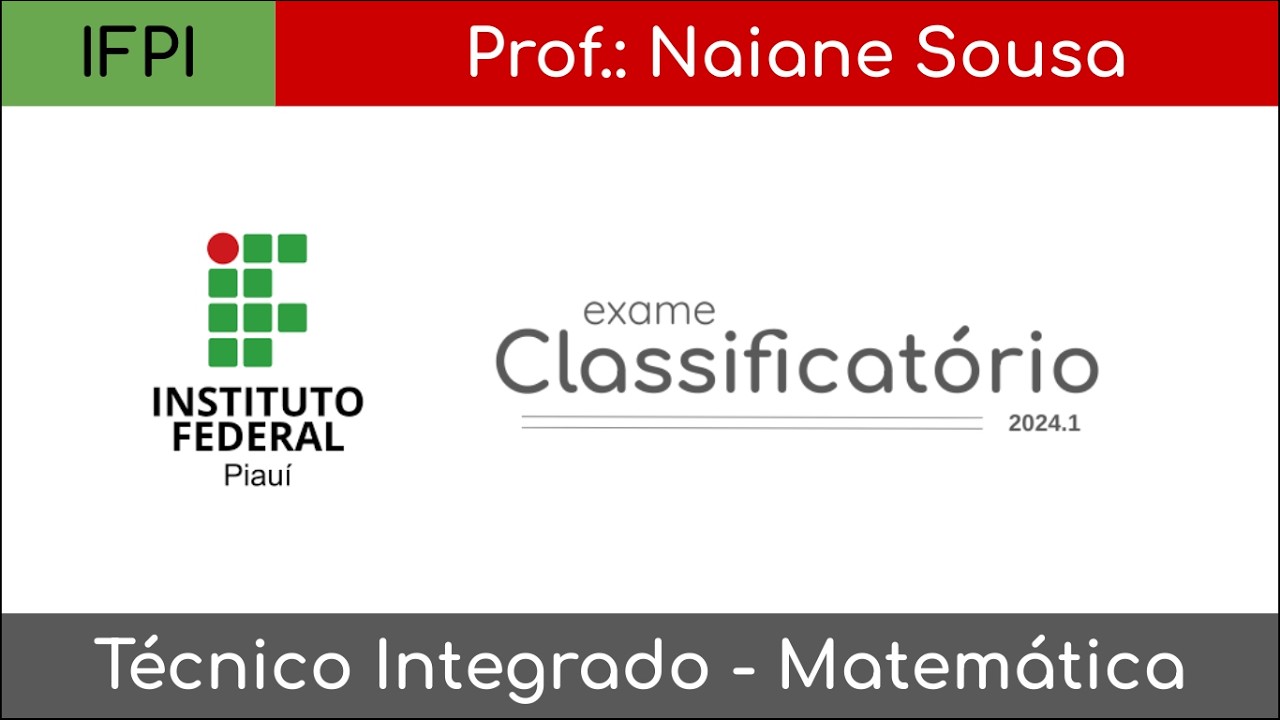Exame Classificatório IFPI: Questão 58