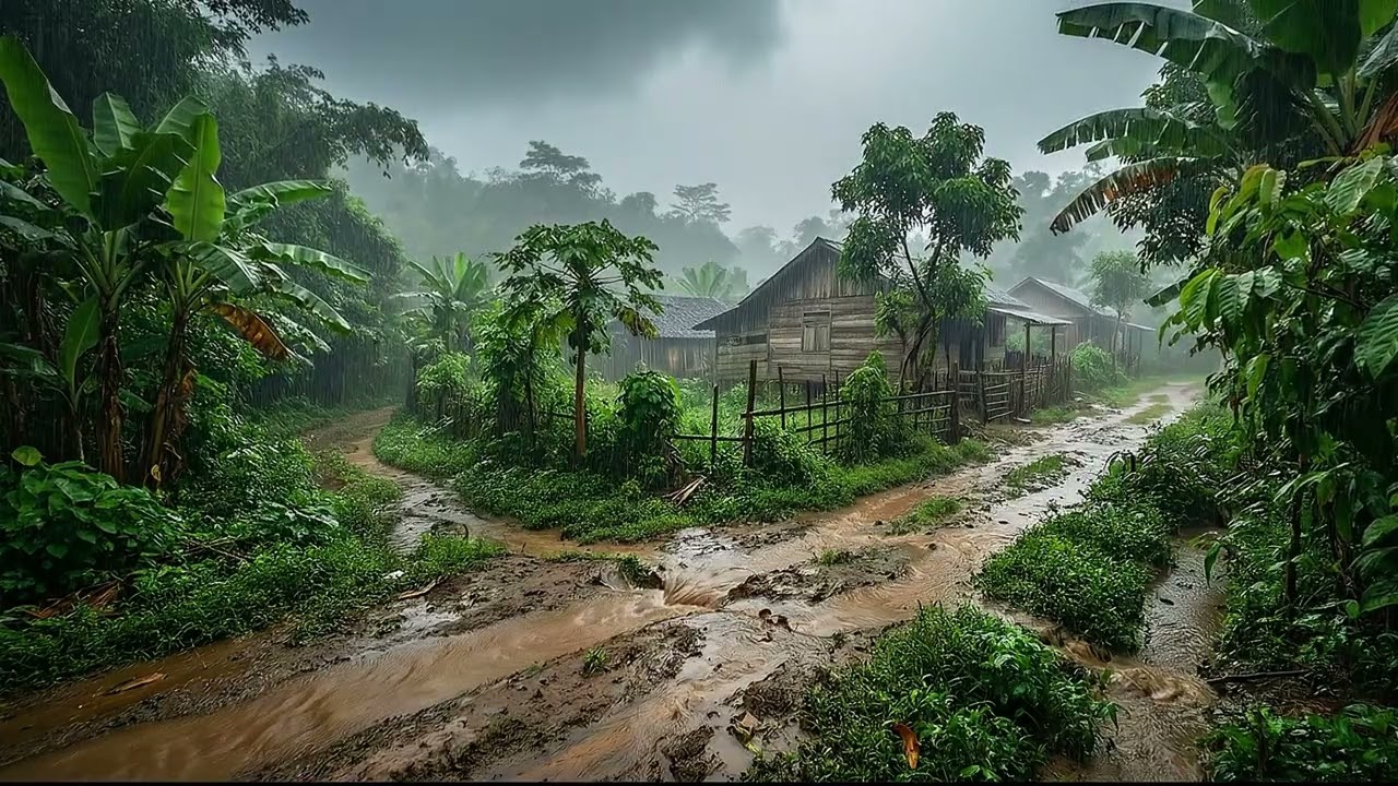 Countryside Rain Sounds for Sleeping 🌧️ 4K Ultra HD ASMR | No Music
