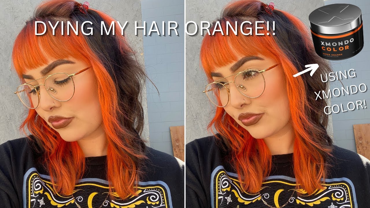 DYING MY HAIR ORANGE USING XMONDO COLOR | XMONDO SUPER ORANGE HAIR TRANSFORMATION