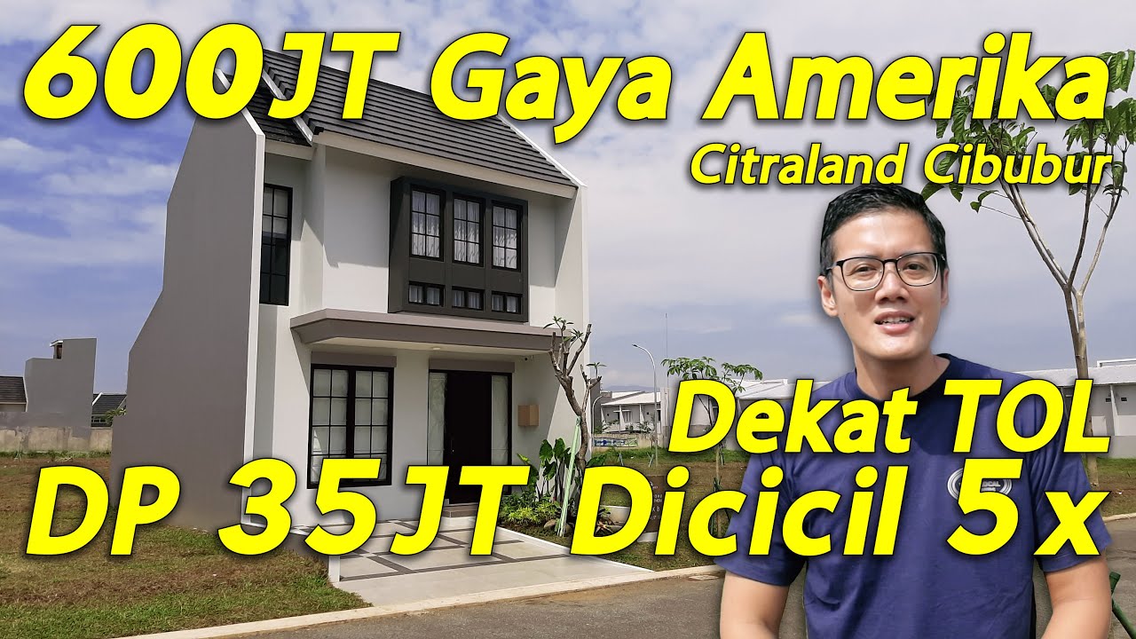 Rumah Gaya Amerika 2 Lantai 6x12 Harga 600 Jutaan, Cluster Monterrey Citraland Cibubur.