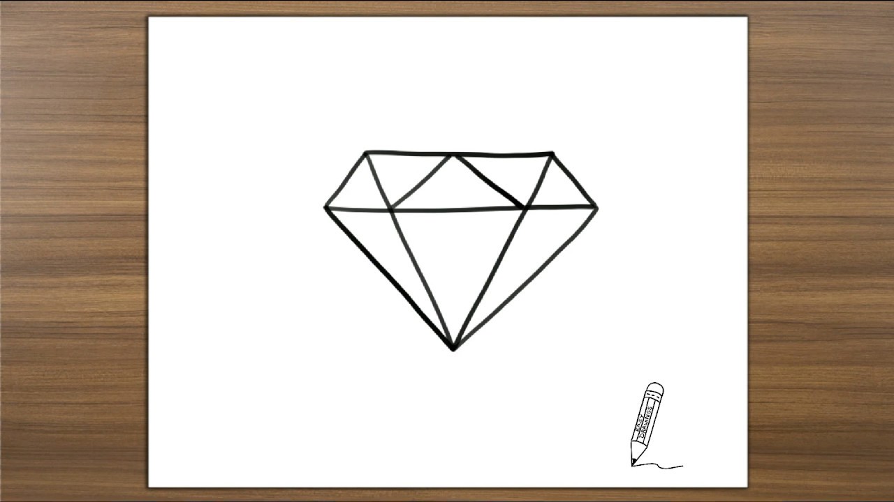 How to Draw Simple Easy Diamond 💎💎💎