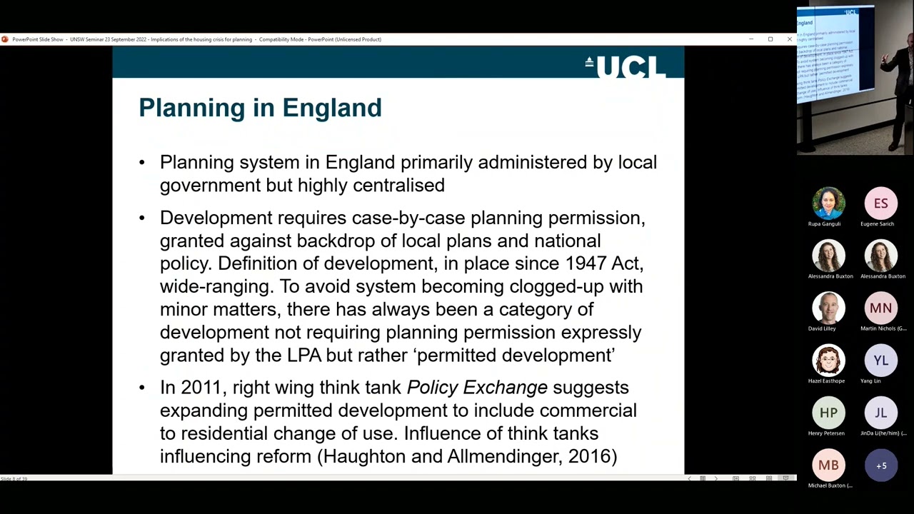 Dr. Ben Clifford, Bartlett School of Planning - University College London (UCL