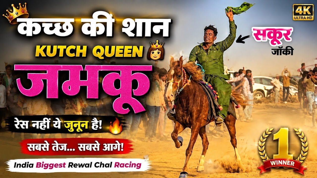 जम्मकू घोड़ीने रचा इतिहास | Indian Biggest Rewal Chal Racing At Vekriya Rann 2026