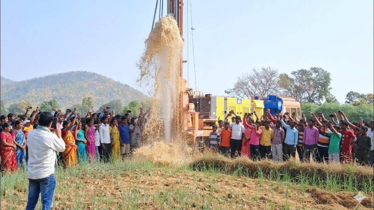 Heavy Water Discharge with 10 HP Motor | Only 50 Feet Deep Borewell Video