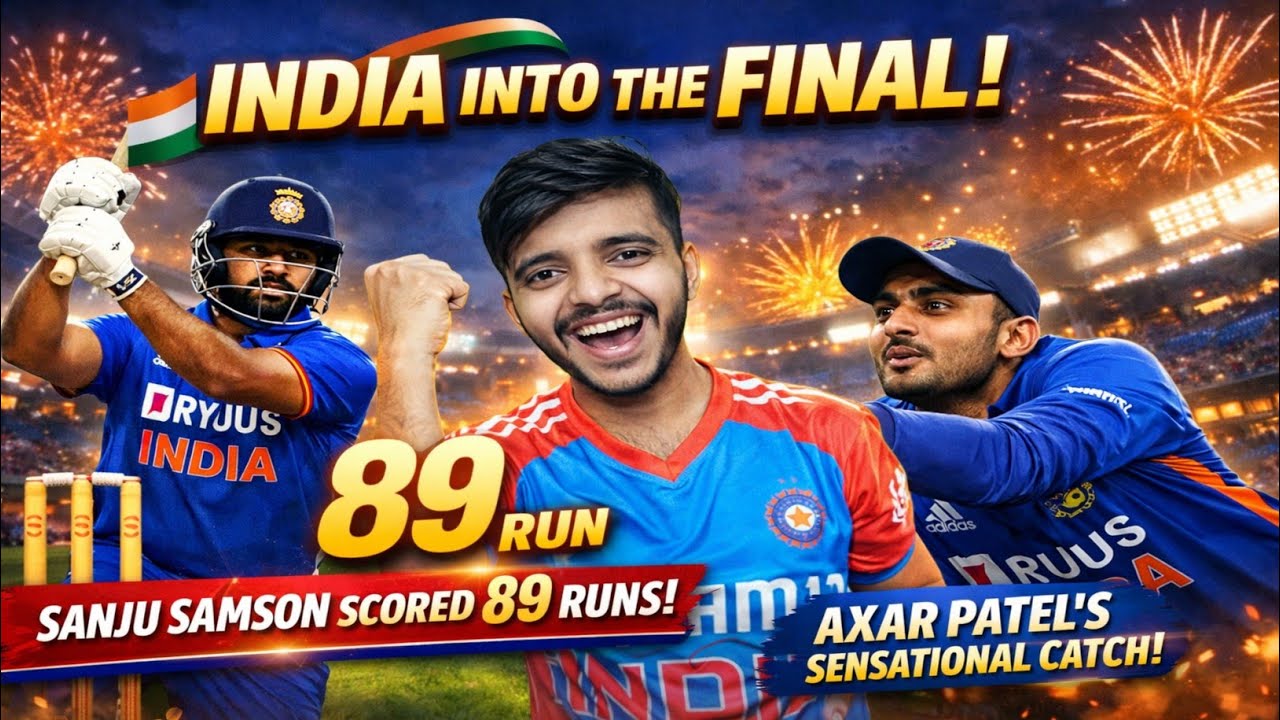 Sanju  की शानदार बल्लेबाजी और axar patel की शानदार catch ki badolat india final me @ARsportsperson 