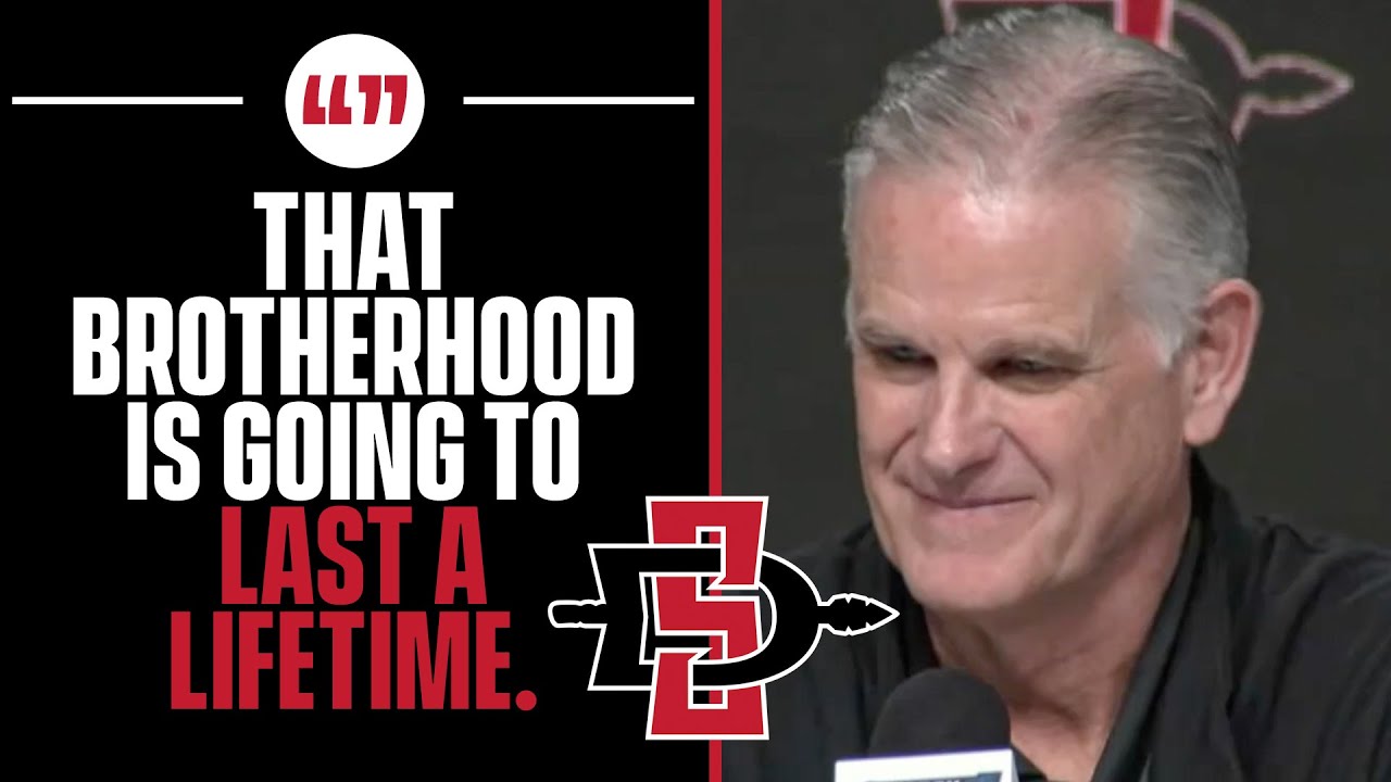 Brian Dutcher and players speak on San Diego State brotherhood following loss to UConn | CBS Sports