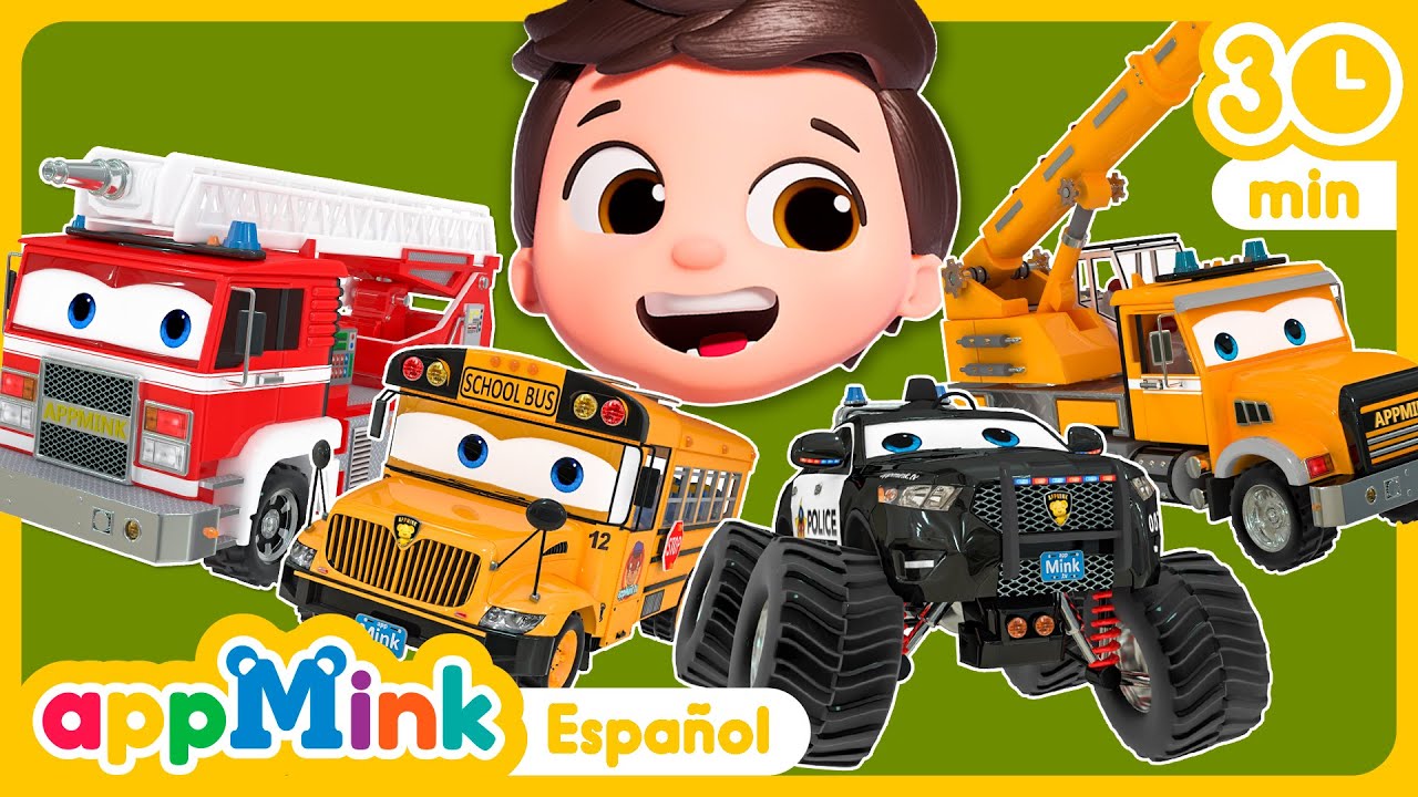 🚗🎶 Pequeño Aaron Tenía un Camión 👦🚚 ¡Aventuras con Vehículos! 🏎️✨ #appminkespañol