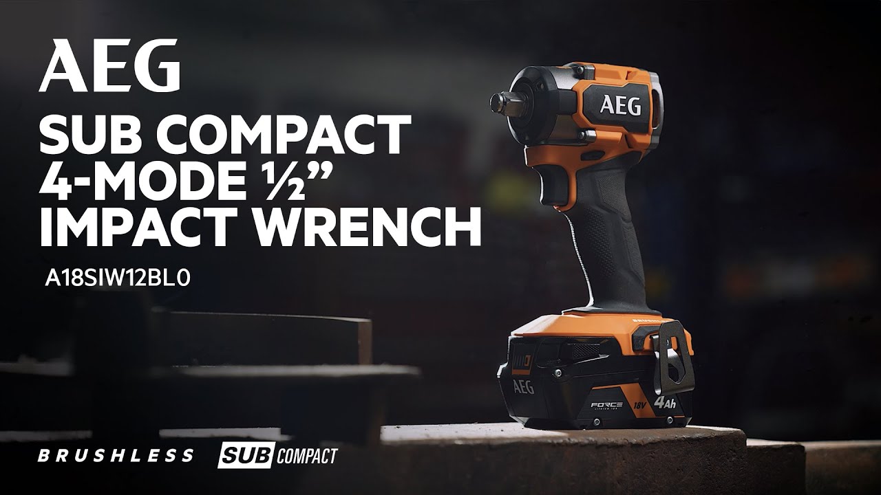 AEG 18V Brushless Sub-Compact 4-Mode &frac12;&rdquo; Impact Wrench (A18SIW12BL0) in action