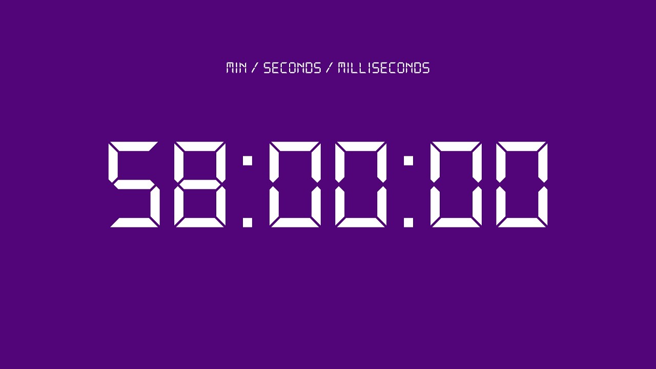 58 minute countdown timer