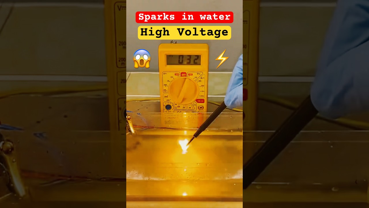 High Voltage Sparks #cool #experiment #science #electronic #electrical #power #diy #water
