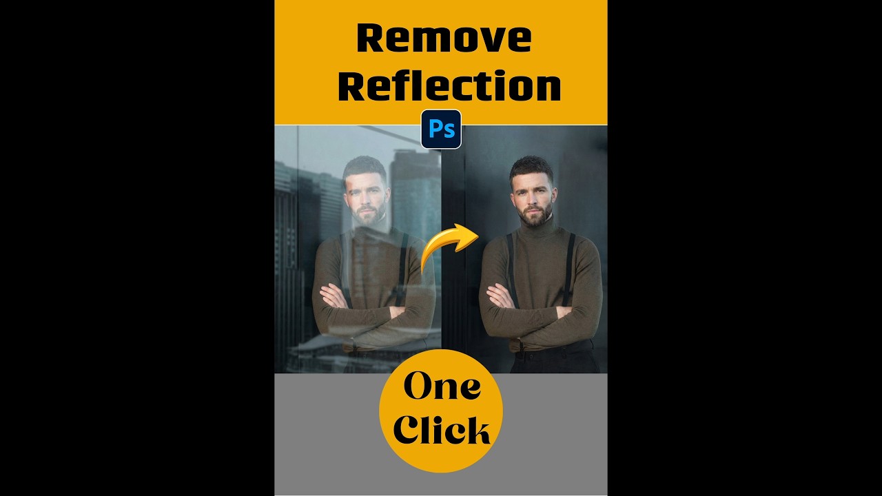 Best Photoshop Trick: Remove Reflections Instantly! 🪄#shorts #photoshop