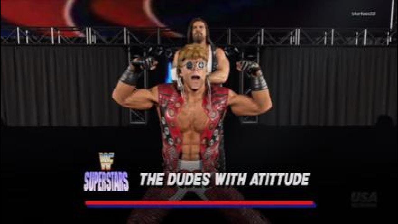 WWF Match - The Dudes with Attitüde vs The Hart Foundation