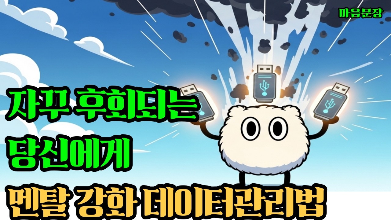 자꾸 후회되는 당신에게 멘탈 강화 데이터관리법