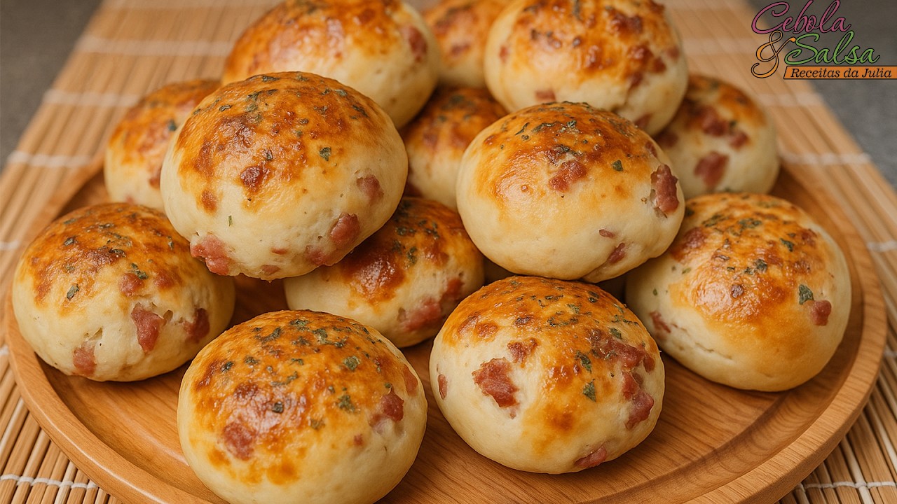 Esse PÃO DE LINGUIÇA é tão BOM que parece de PADARIA - Cebola e Salsa