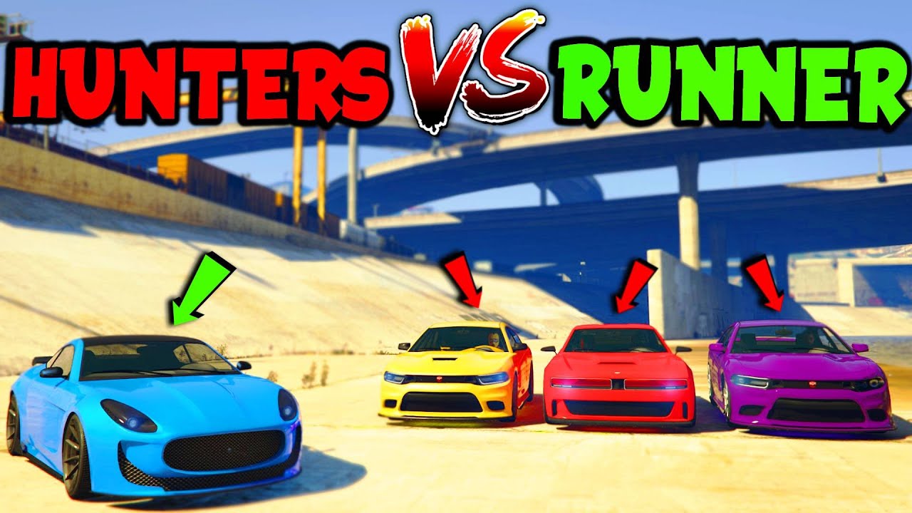 1 Lynx VS 3 Buffalos! | GTA Online Manhunt