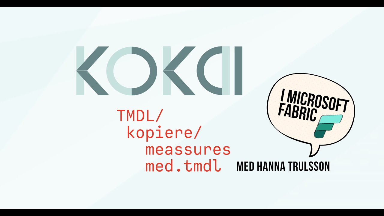 Kopier og flytt meassures med TMDL i Microsoft Fabric