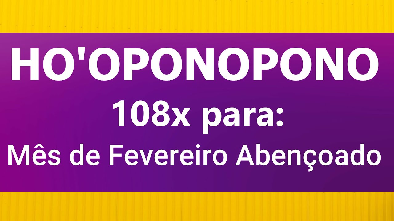 Ho'oponopono Abençoado para 