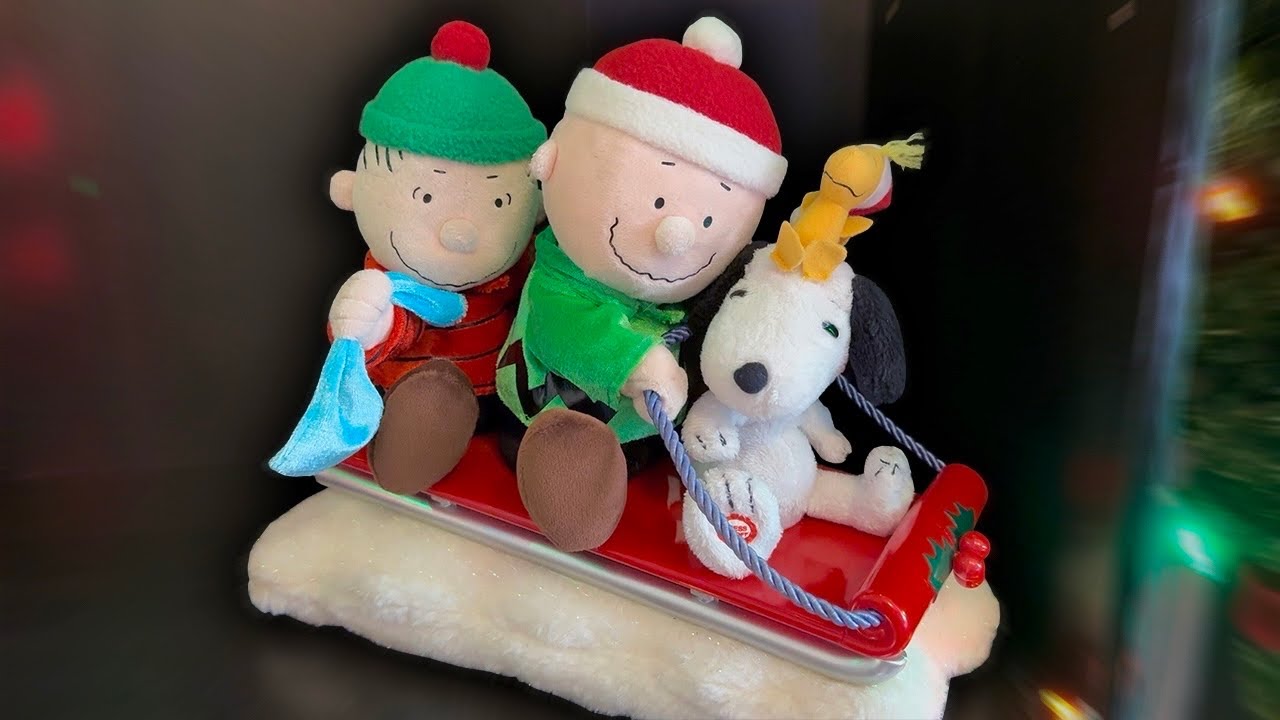 (Audio Rip) Gemmy Peanuts Sled Scene “We Wish You a Merry Christmas” & “Jingle Bells”