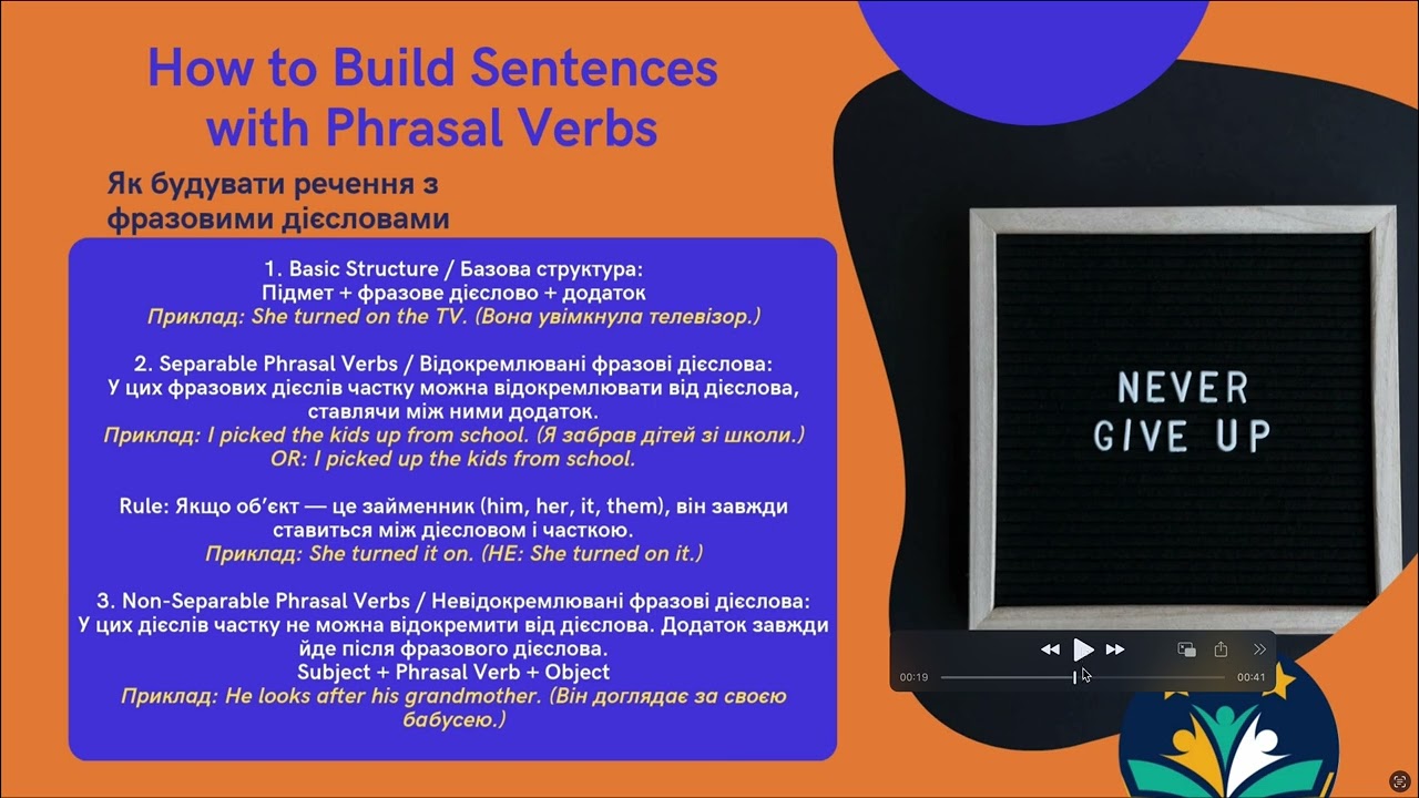 Фразові дієслова або Phrasal Verbs | Speak English Naturally Англійська