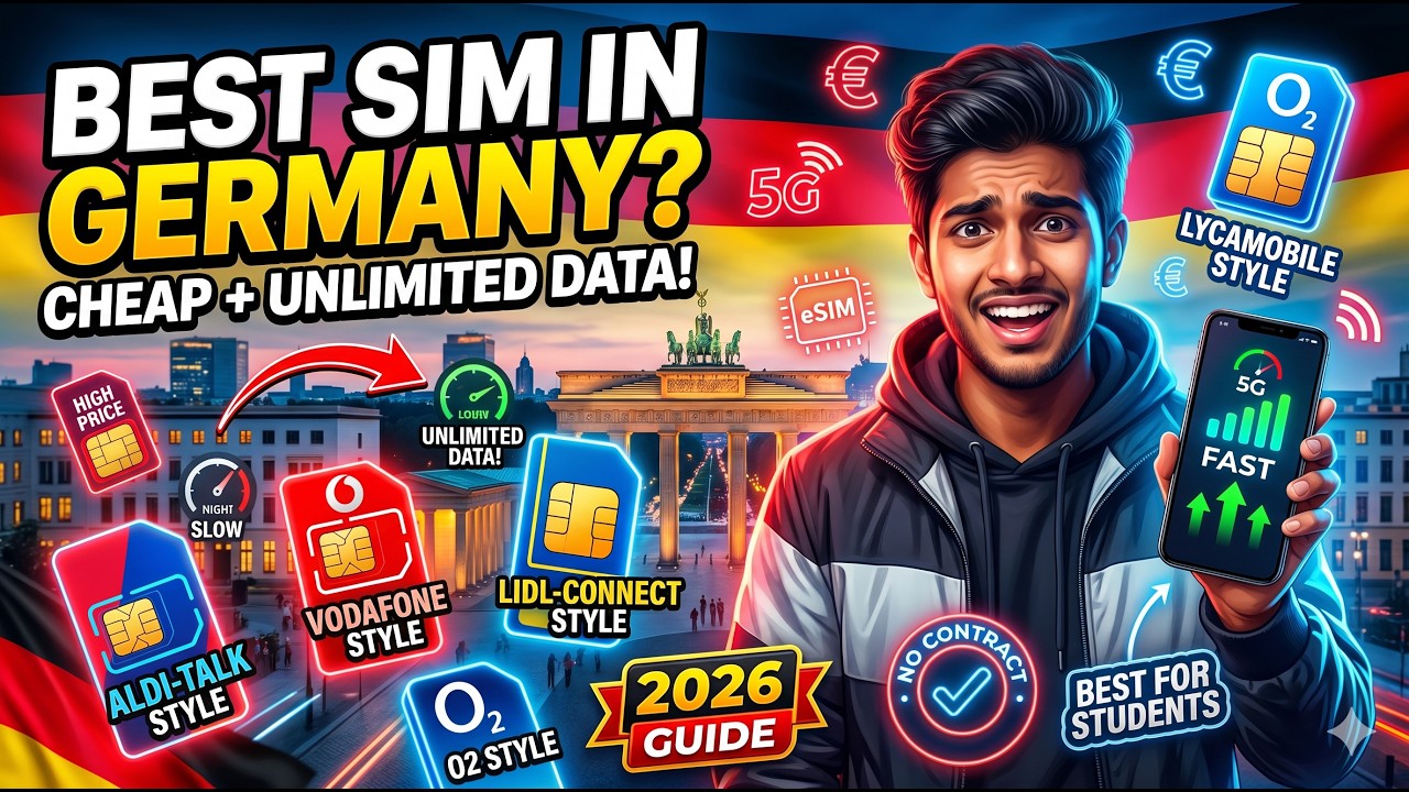 Лучшие предоплатные SIM-карты и мобильные тарифы в Германии 2026 🇩🇪 | Дешевый интернет, eSIM и бе...