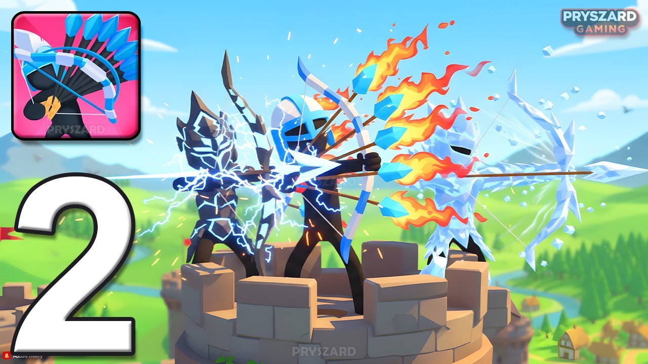 Merge Archers: Bow and Arrow - Gameplay Walkthrough Part 2 - Archers Bastion Defense (iOS, Android)