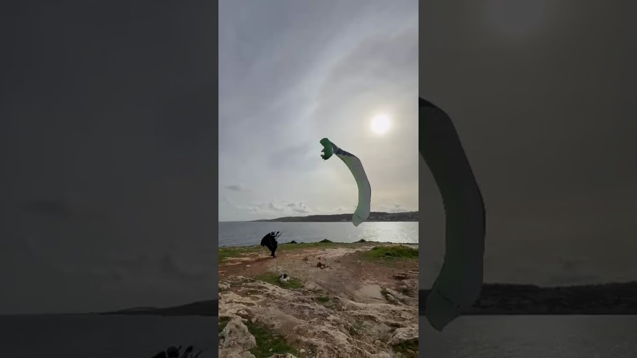 Ozone Enzo 3 Paragliding Lahrax North Malta video 2 on a windy day