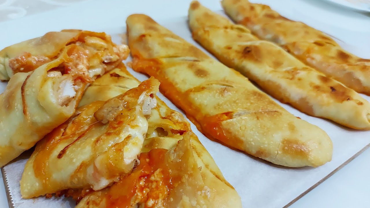 Calzone al forno Riceta Facile/ Stuffed Calzone Pizza/Stuffed bread recipe/Baguettes farcies