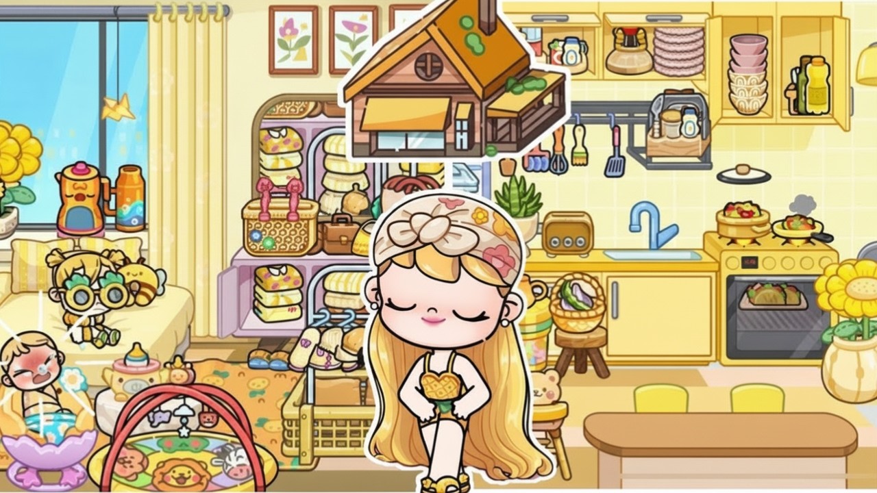 THE LITTLE YELLOW HOUSE IN AVATAR WORLD 🏡💛 | HOUSE DESIGN