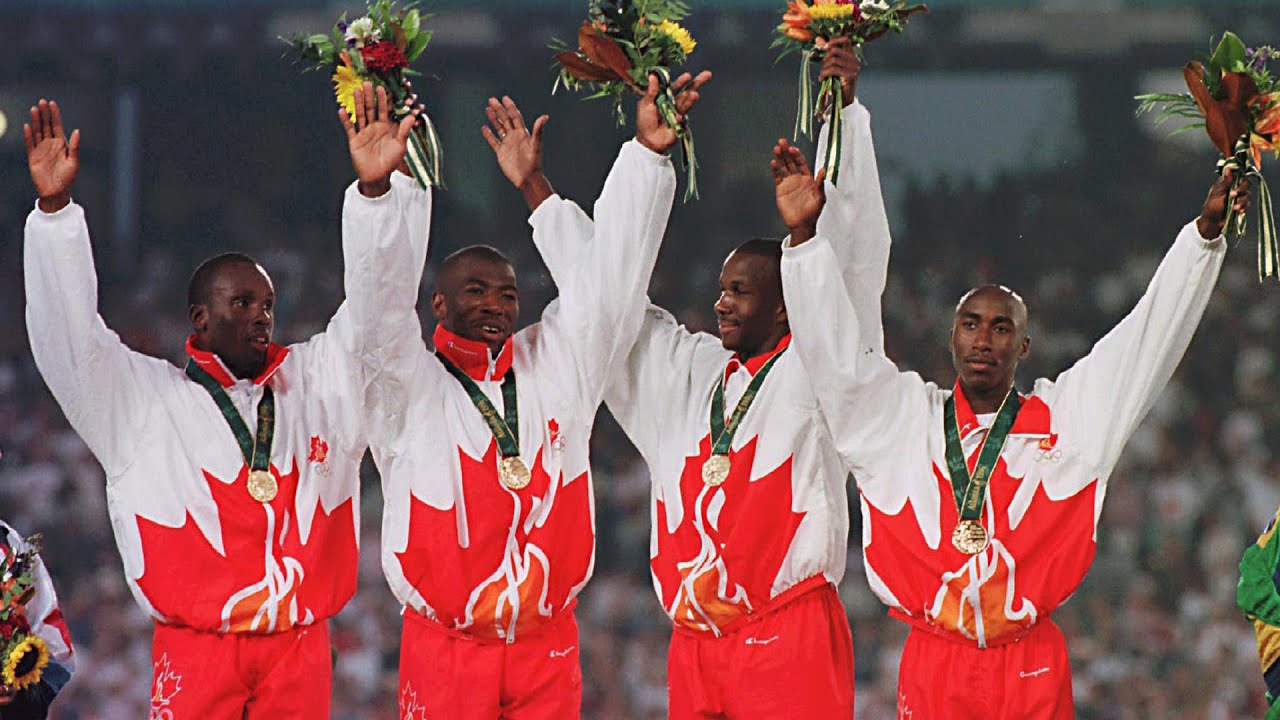 Les sprinteurs canadiens marquent l&rsquo;histoire lors de la derni&egrave;re soir&eacute;e olympique de 1996