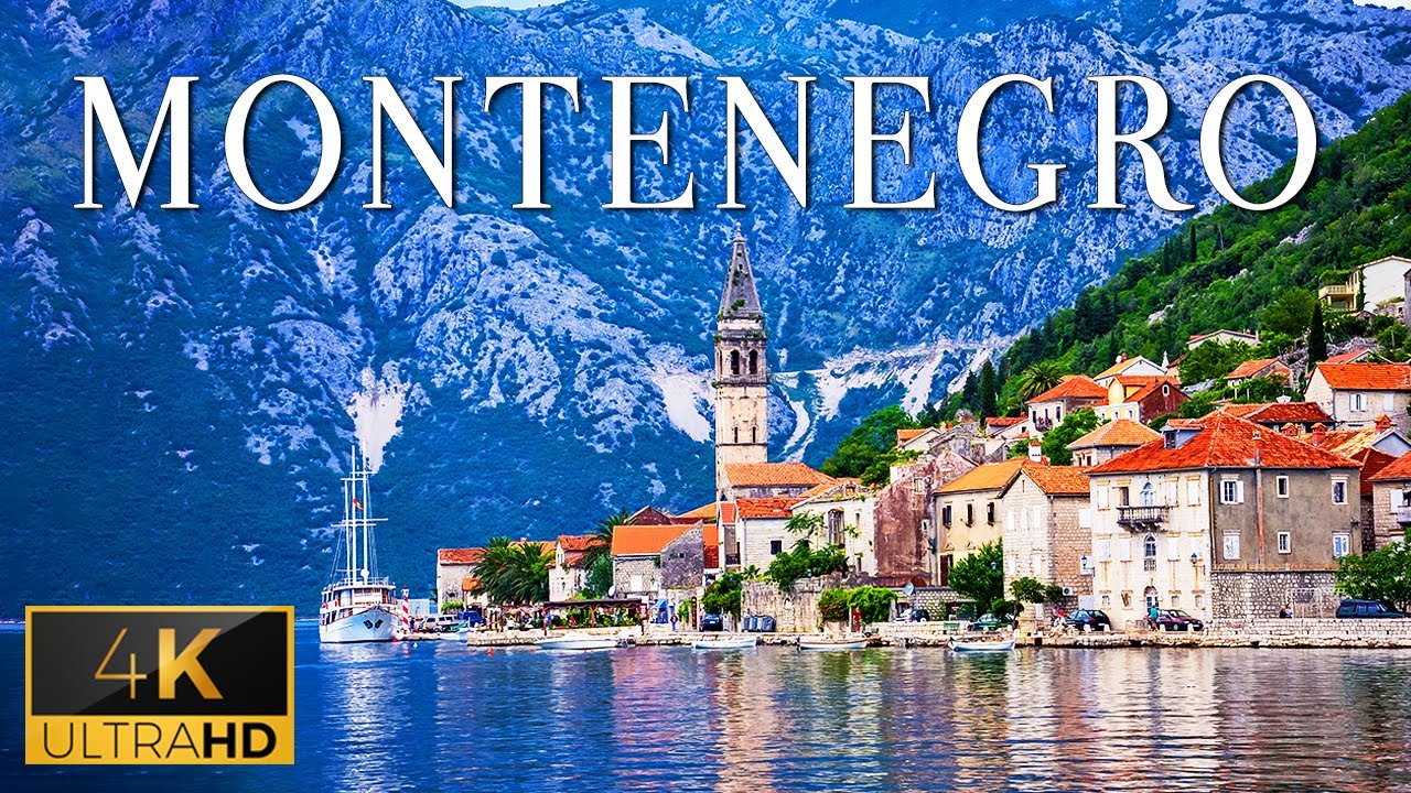 FLYING OVER MONTENEGRO (4K UHD) - Relaxing Music With Scenic Relaxation Film For Reading Book Better