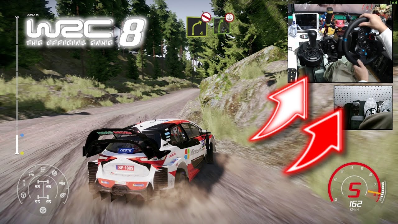 WRC 8 Toyota Yaris WRC Finland Ouninpohja / Logitech G29 Foot cam