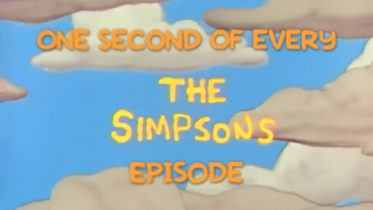 One Second of Every Simpsons Episode (Seasons 1-8)