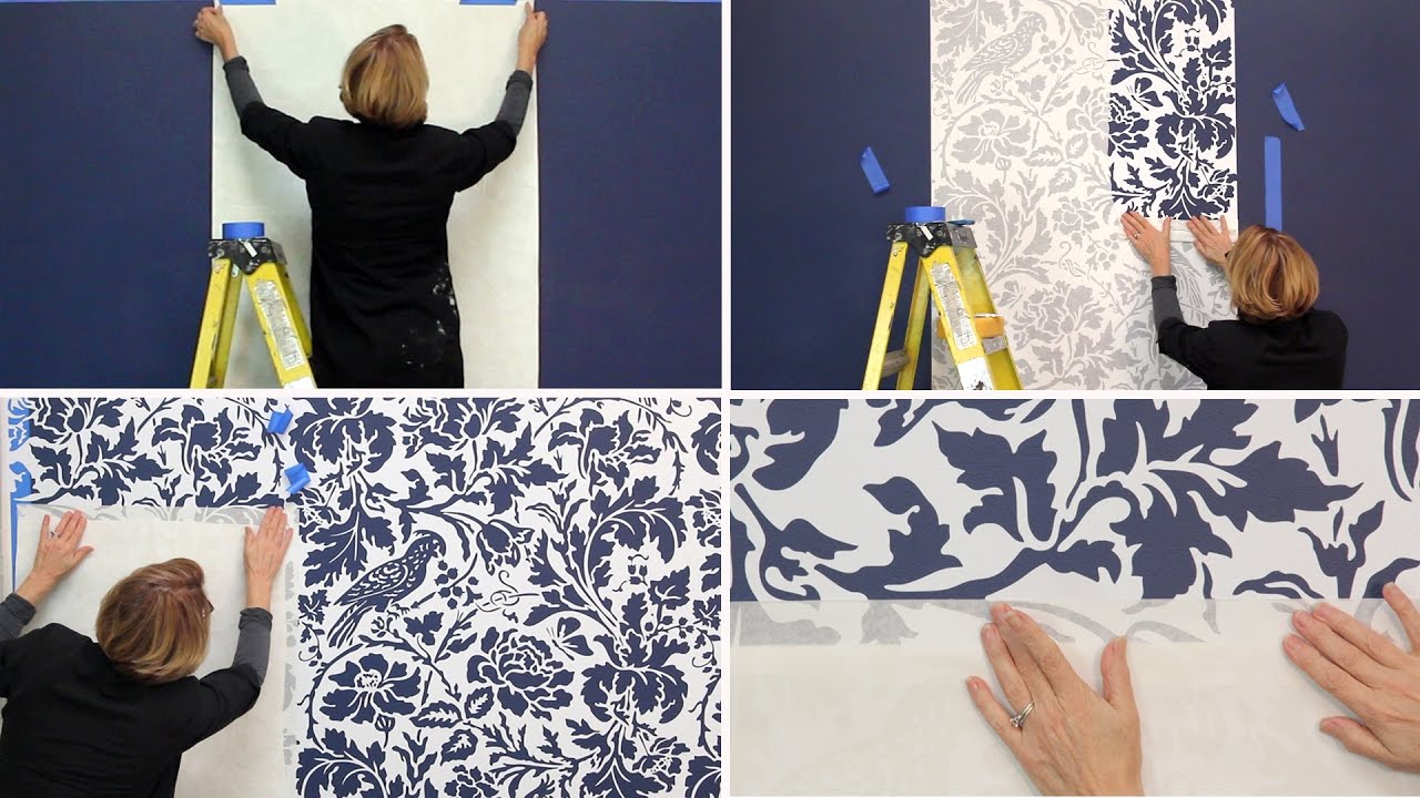 How to Apply Allover Wall Stencils - Custom Designer Wallpaper Look - Modello® Designs