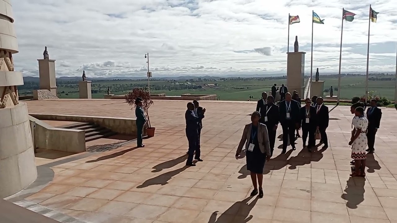 Zambian delegates arriving at New Parliament building Harare SADC Council of Ministers Meeting