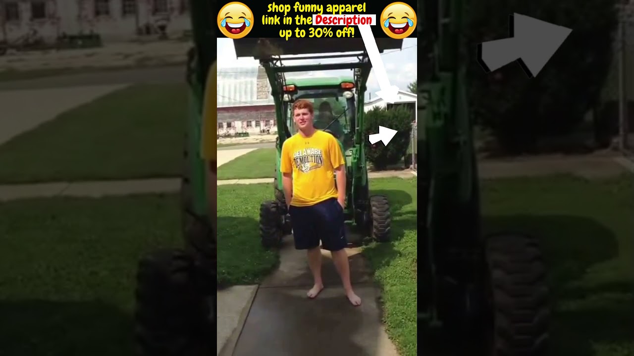 Ice Bucket Challenge Fail Tractor Hits Head #fail #comedy
