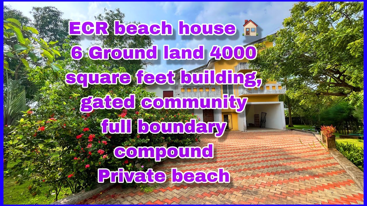 🆔83// ecr beach ￼house 🏠 6 ground land 400 square feet building 3 BHK 2 floor house north facing