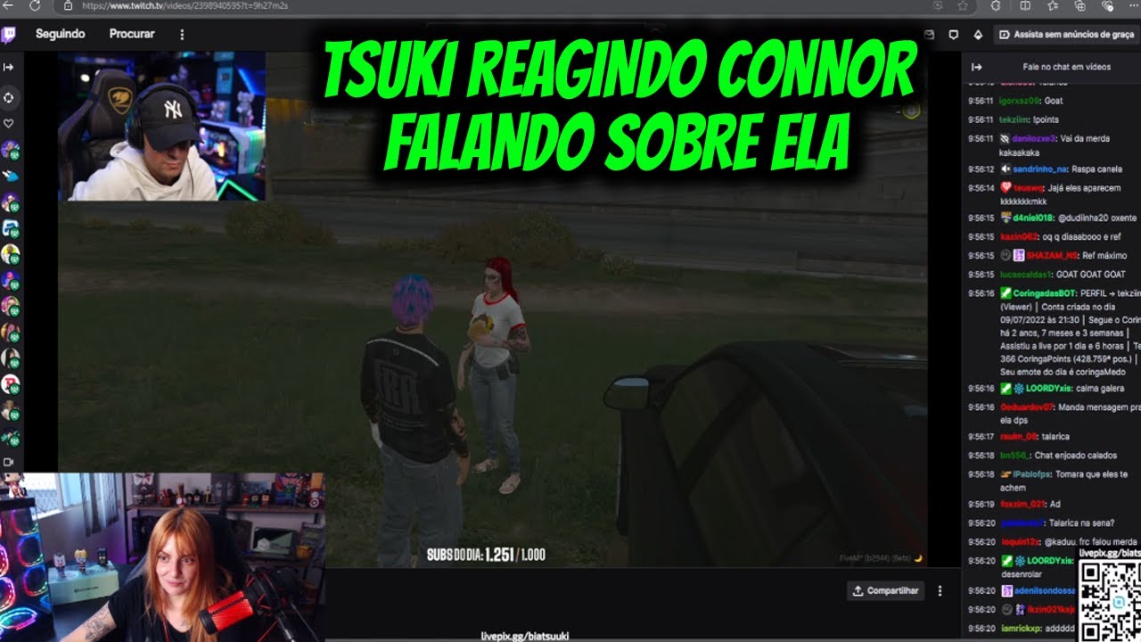 TSUKI REAGINDO CONNOR  FALANDO SOBRE ELA