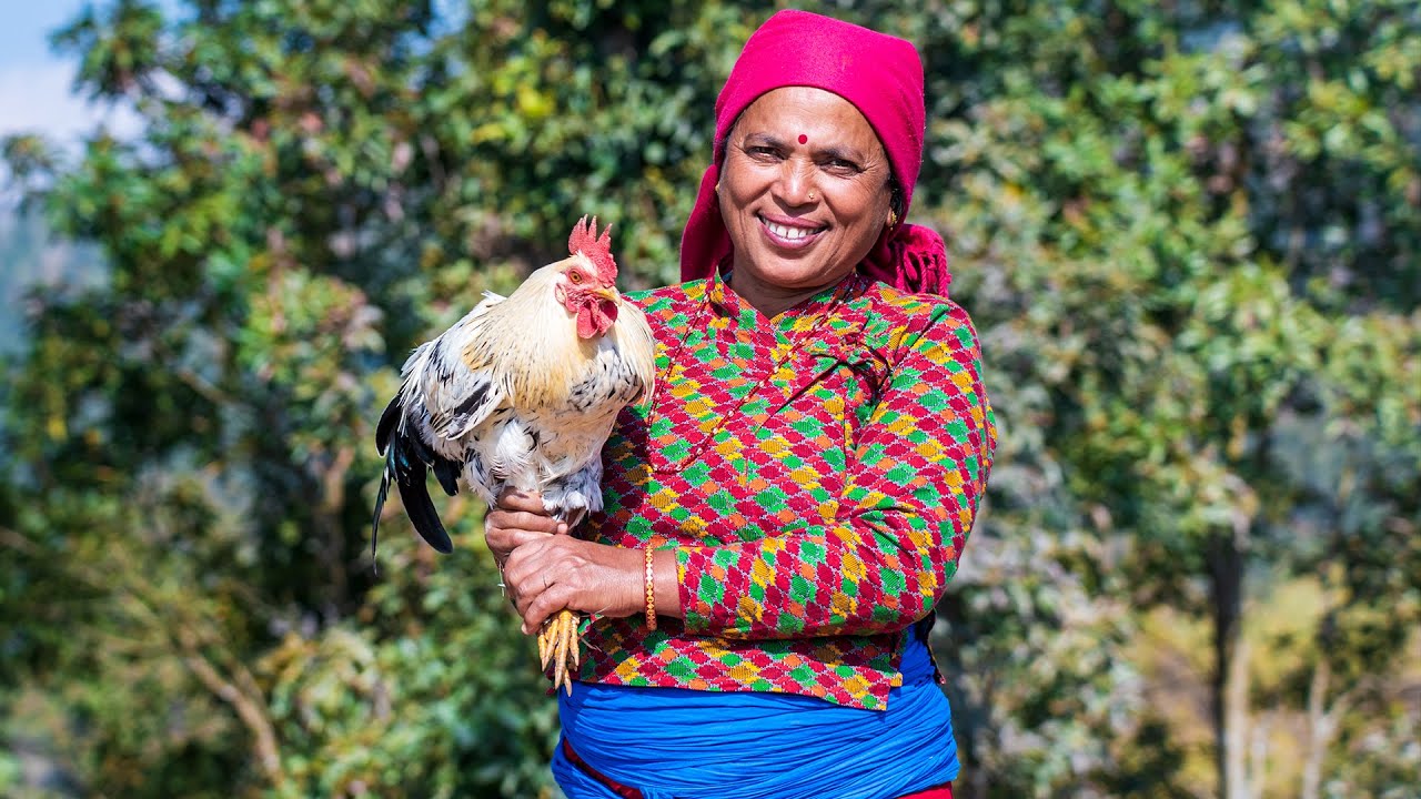 Local Chicken Cooking in Village || लोकल कुखुराको मासु || Kanchhikitchen