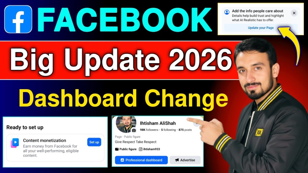 Facebook New Update 2026 | Content Monetization & Dashboard Changes