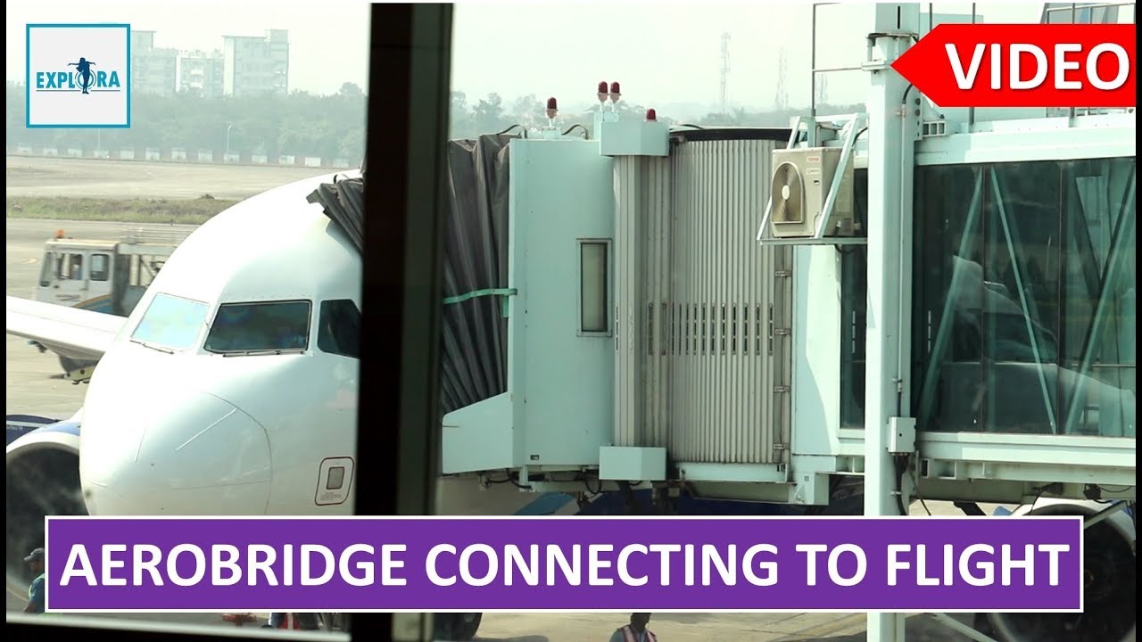 Aerobridge Connecting To Aircraft Full Video